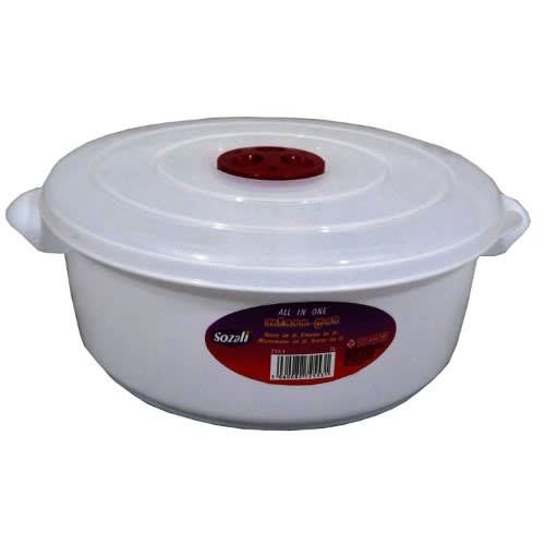 Sozali 2 Litre Microwave Pot Tub With Ventilated Lid Heating - 2l