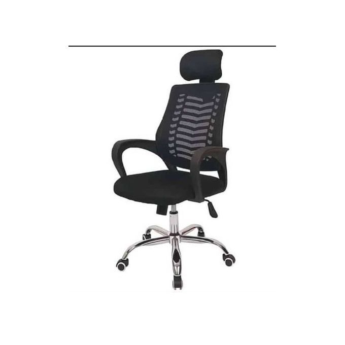Office Executive Mesh Chair With Head Rest And Swivel Leg