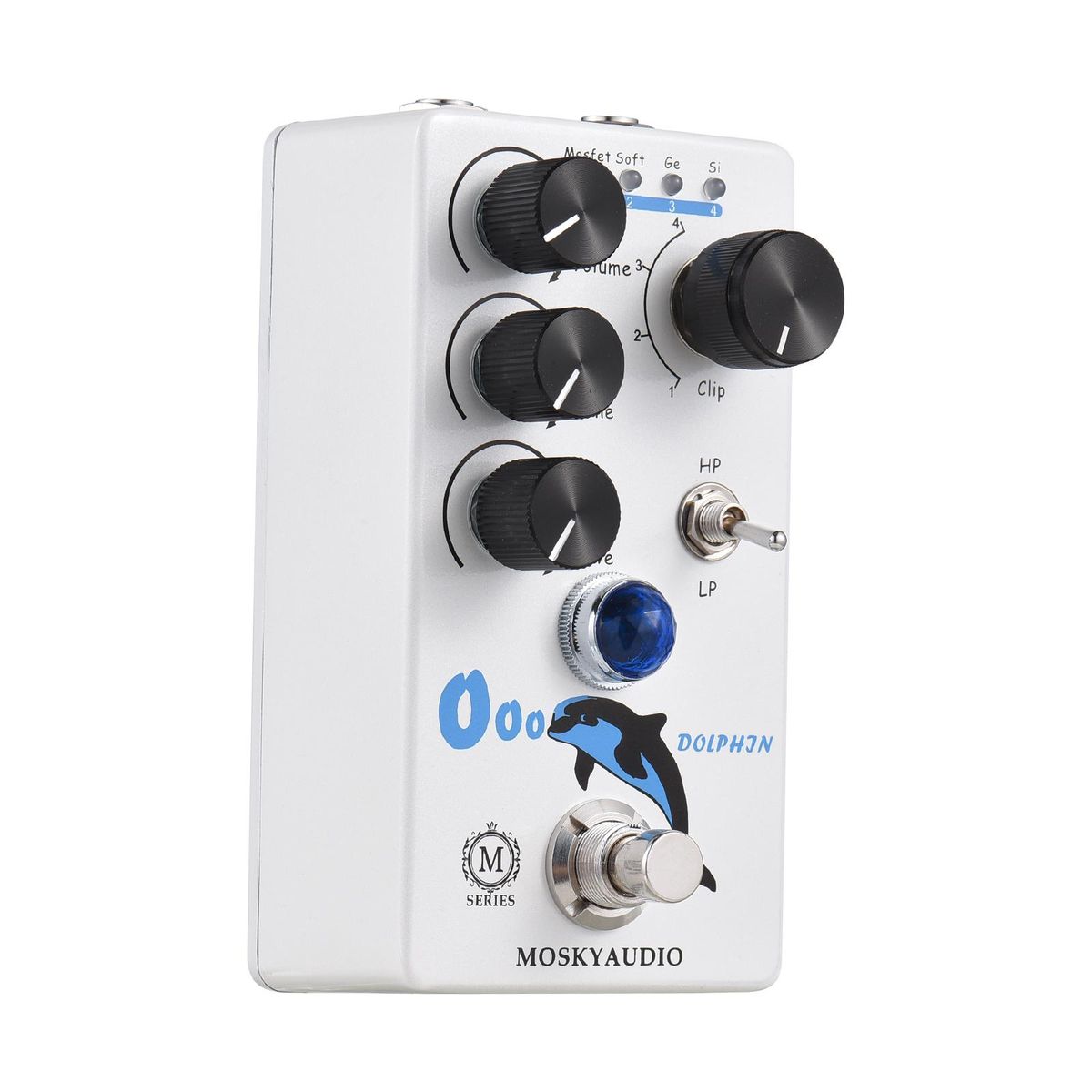 MOSKYAudio Distortion/Overdrive Guitar Effect Pedal 4 Mode Switch Volume/Tone/Drive Controls Compact Portable Digital Overdrive Guitar Effector Effect Processor for Electric Guitar - DOLPHIN