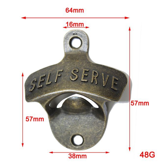 Vintage Wall Mount  Bottle Opener Antique Style Cola Soda Glass