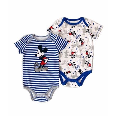 Mickey Mouse Baby Boy Bodysuit -2 Pack Oh Boy!