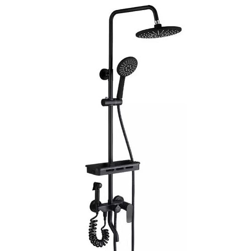 Standing Bathroom Shower With Hand Pressing Shower
