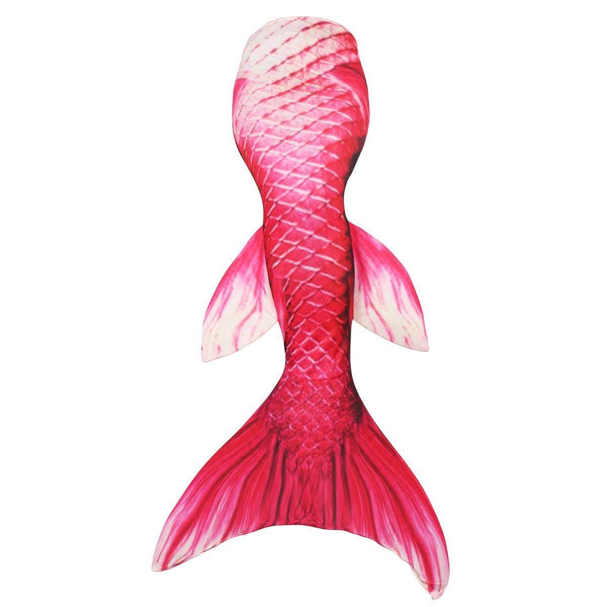Fin Blue Mermaid Tail Monofin Swimmable Tail Kids Girls Women Swimming Costumes Pink 120