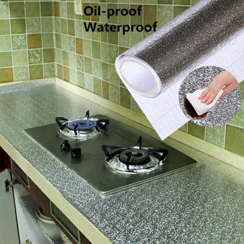 Self Adhesive Oil-Proof Waterproof Stickers Aluminum Foil - 61cm * 5m