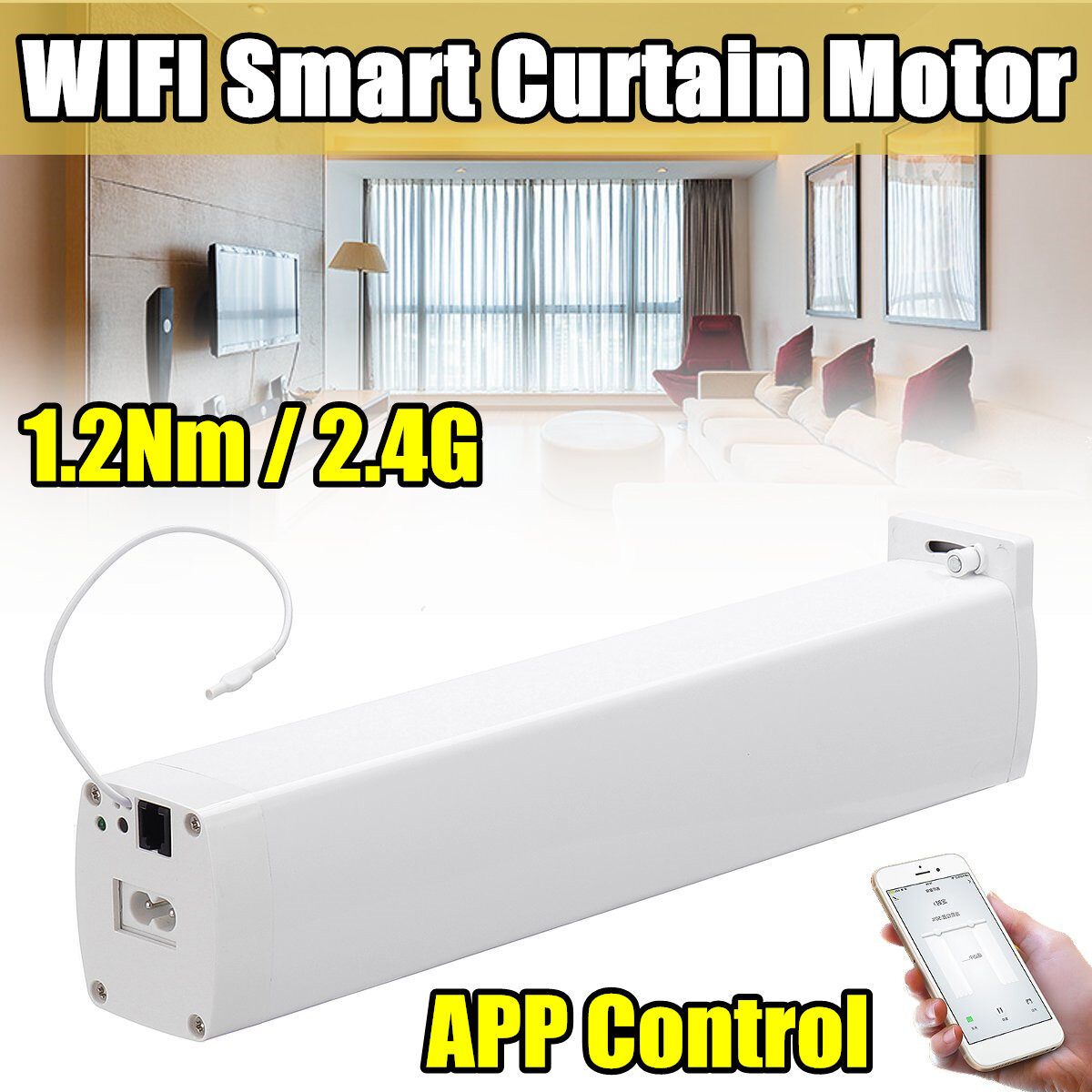 Electric WIFI Smart Curtain Motor Home Rolling Shutters Blinds APP Voice Control