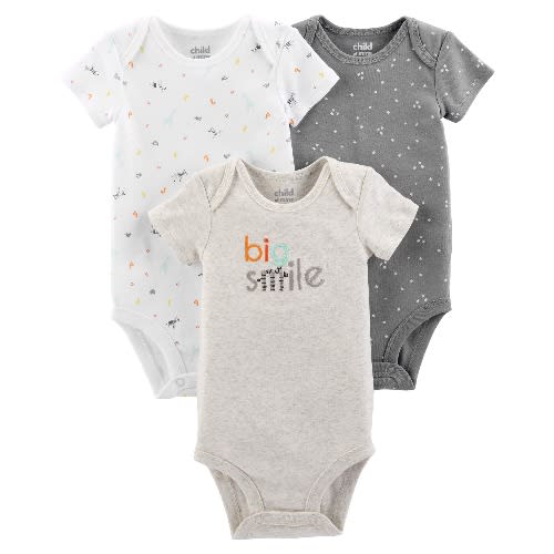 Child Of Mine Newborn Baby Boy Bodysuit - Pack of 3