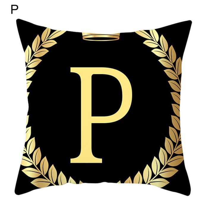 Pillow Cases Decorative Skin-friendly Washable Black Gold-