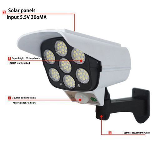 IP65 77 Solar Dummy Sensor Motion Detection Light