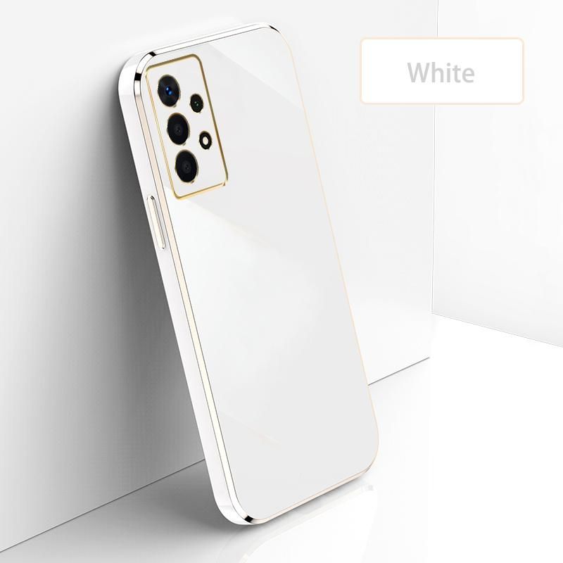 Ultra Thin Plating Phone Case for Samsung Galaxy A33 5G Lens Protection soft Phone Back Cover-White