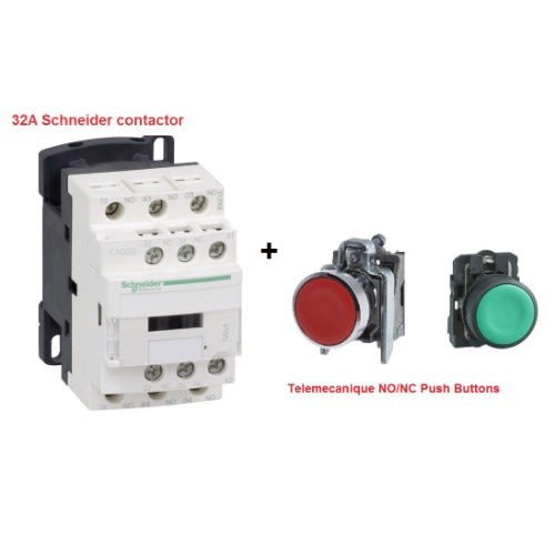 32a Contactor 220v  with Telemecanique Original NC/NO buttons