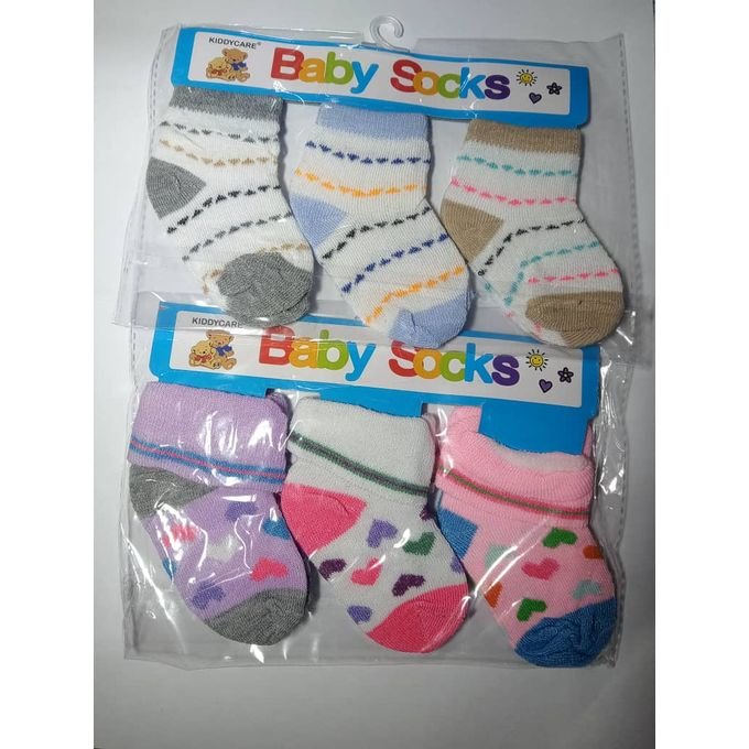 6pairs Beautiful Design Unisex New Born Till Gown Up Socks