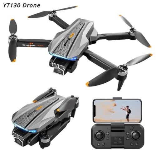 YT130 5G Brushless GPS 4K FPV Drone Optical Flow with 2 Batteries