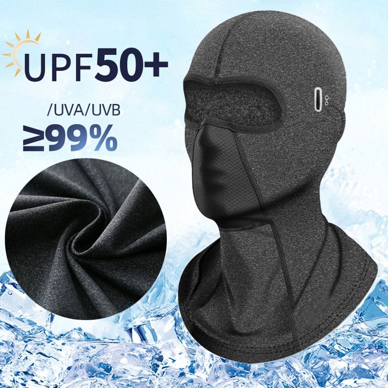Balaclava Face Mask UV Protection For Men Women Sun Hood Tactical Lightweight Motorcycle Running Riding Camping Hiking Ski Mask Glasses Grey Ice