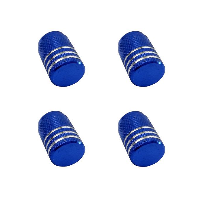 4Pcs Aluminum Car Motorcycle Tyre Tire Air Valve Cap-Blue