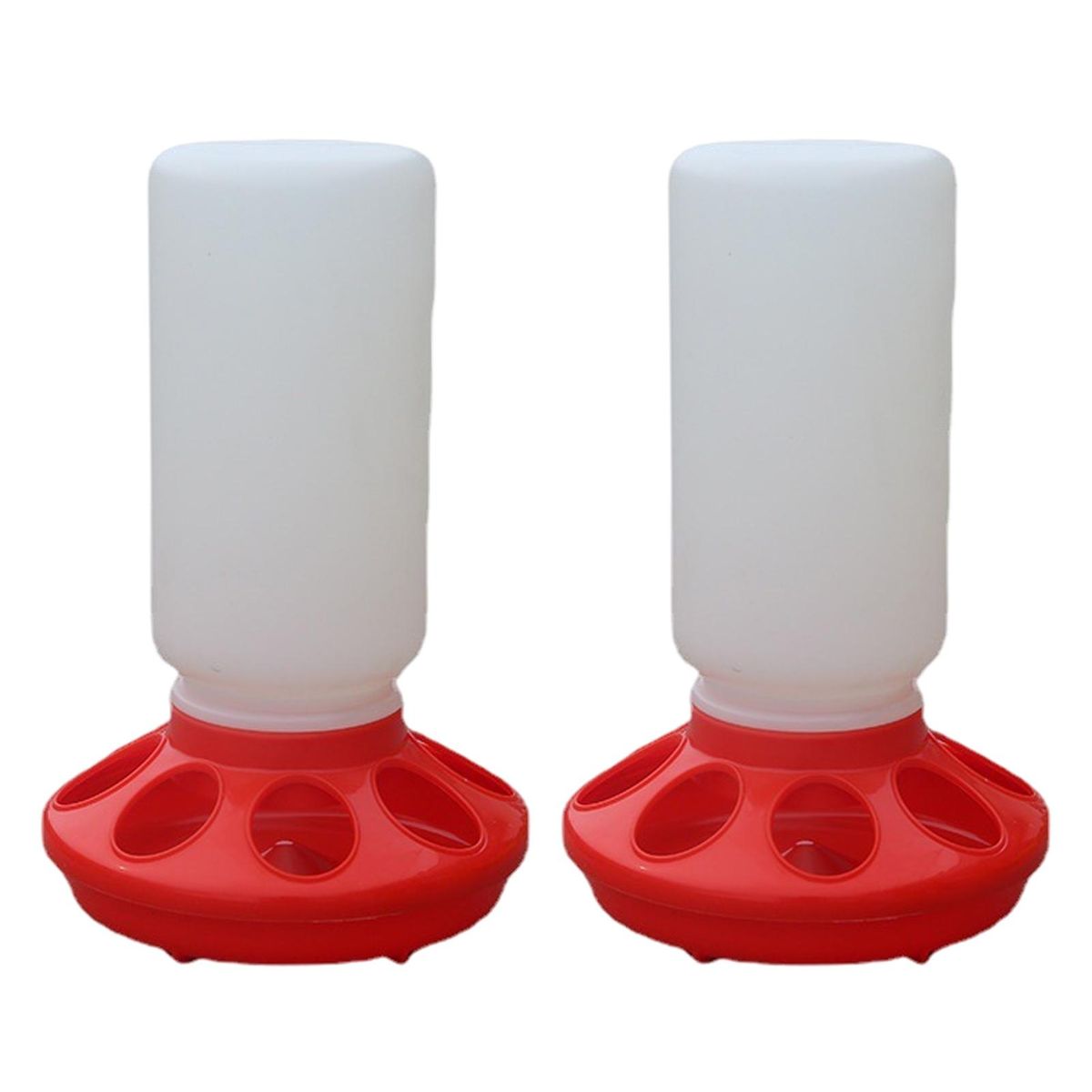 Durable Chicken Feeder Feather-friendly Poultry Feeders 2 Pack Red