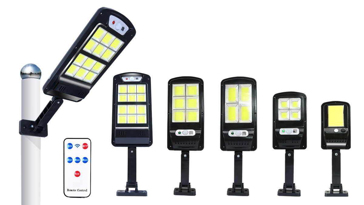 Solar Wall Light for Garden Outdoor 4 grids litght 128COB