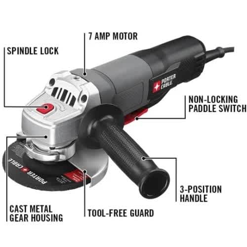 Angle Grinder 115mm 4-1/2" 950w - Short Handle