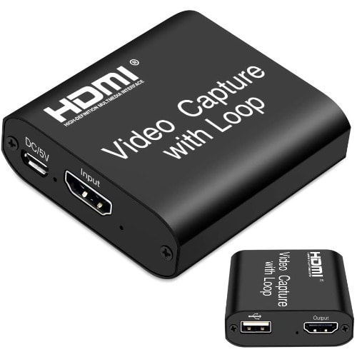 Video Hdmi Capture Card With Loop Out, 4k Hd 1080p 60fps Usb 2.0
