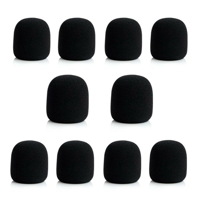 10pcs Mic Protector Replacement Headset Foam Covers
