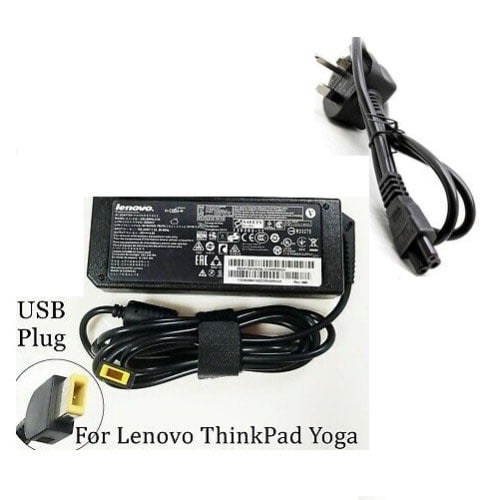 Laptop Charger Adapter For Lenovo Square Mouth + Power Cable