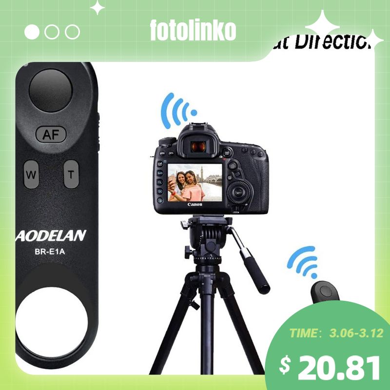 BR-E1 Wireless Remote Control Shutter Release For Canon EOS R10 R5 R6 R RP 850D 6D Mark II 90D 77D 800D 200D II M200 M50 Mark II