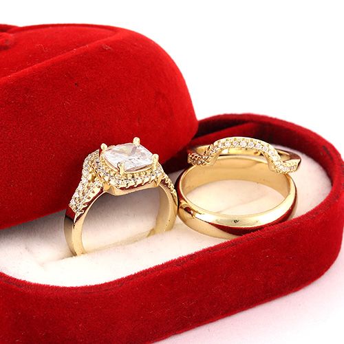 Roma Couples Wedding Band Set