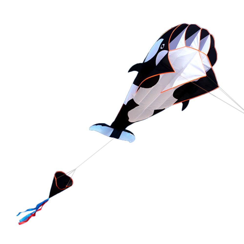 3D Kite Huge Frameless Soft Parafoil Giant Whale Flying Kite