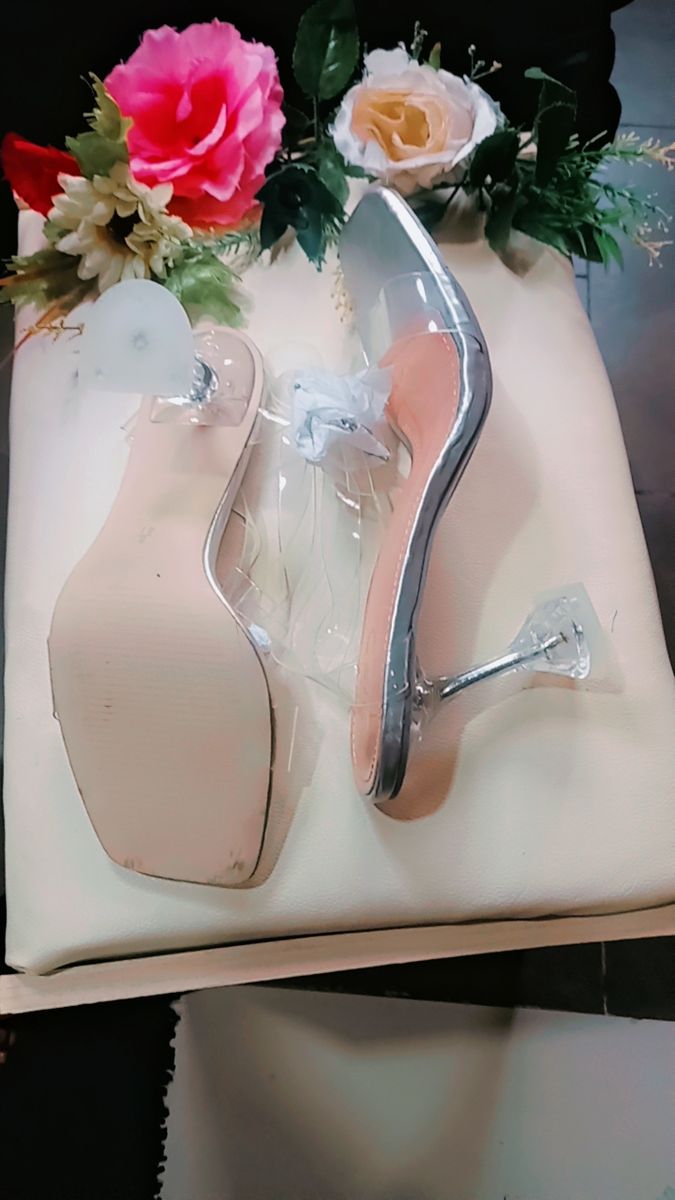 Silver Heel Shoe