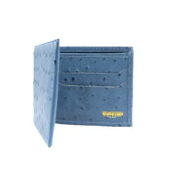 WInston Leather Cow-hide Ostrich Print Wallet