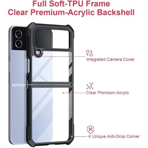 Shockproof Transparent Protective Case For Galaxy Z Flip 3/4