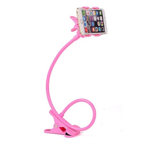 Flexible Mobile Phone Holder Stand Goose Neck - Pink