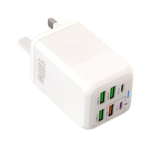 150w Super Fast Charger Adapter - Suitable For All Phones - 6 in 1 Ports