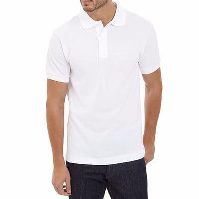 Men's Short Sleeve Polo - White
