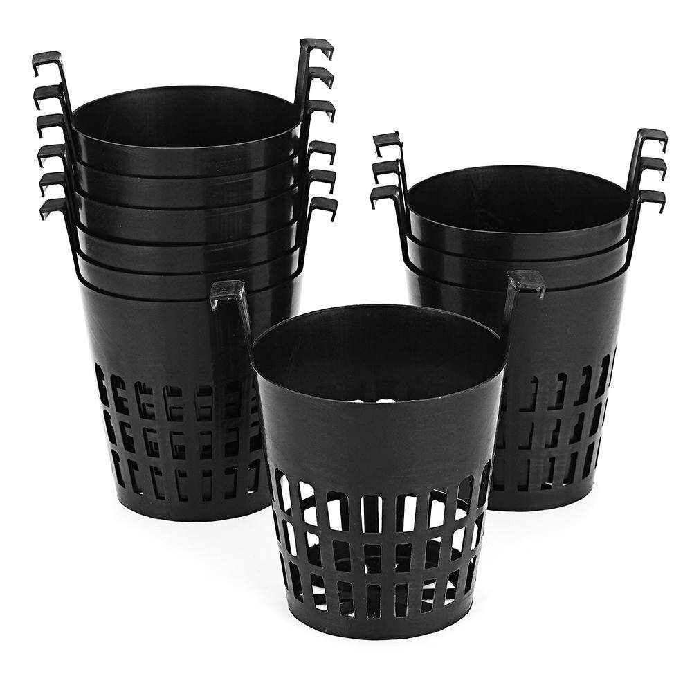 10Pcs Mesh Pot Net Basket Hydroponic Aeroponic Flower Container Plant Grow Pot Cup Planting Baskets