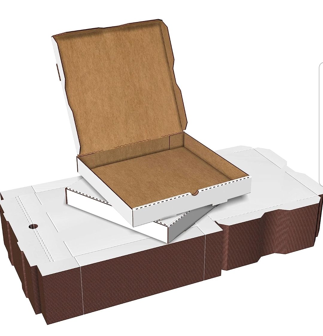 Pizza Corrugated Boxes (6",8",10" 12" 14") - 20 Packs