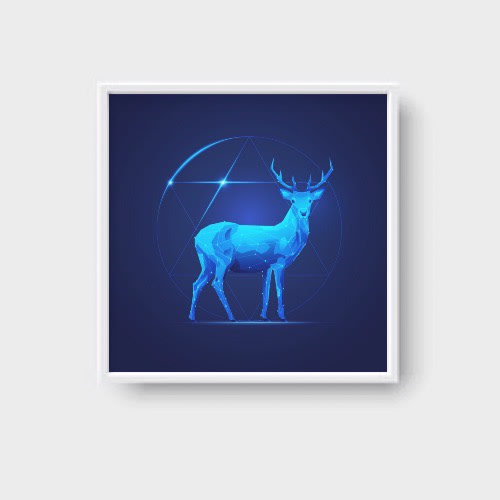 Wall Art Digital Print 30" By 30"-ready To Hang Plain White Glass Frame 2059