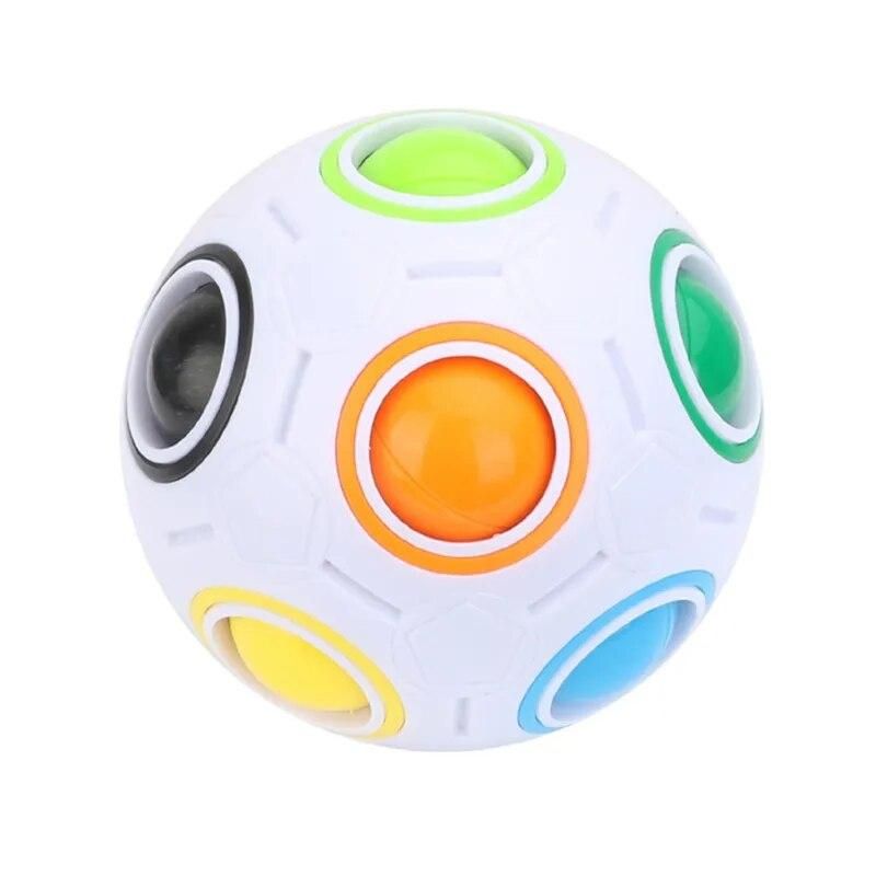 Rainbow Cube ball Creative Puzzle Soccer Mini Magic Cubes Toy Adult Decompression Anti Stress Children Learning TY0308