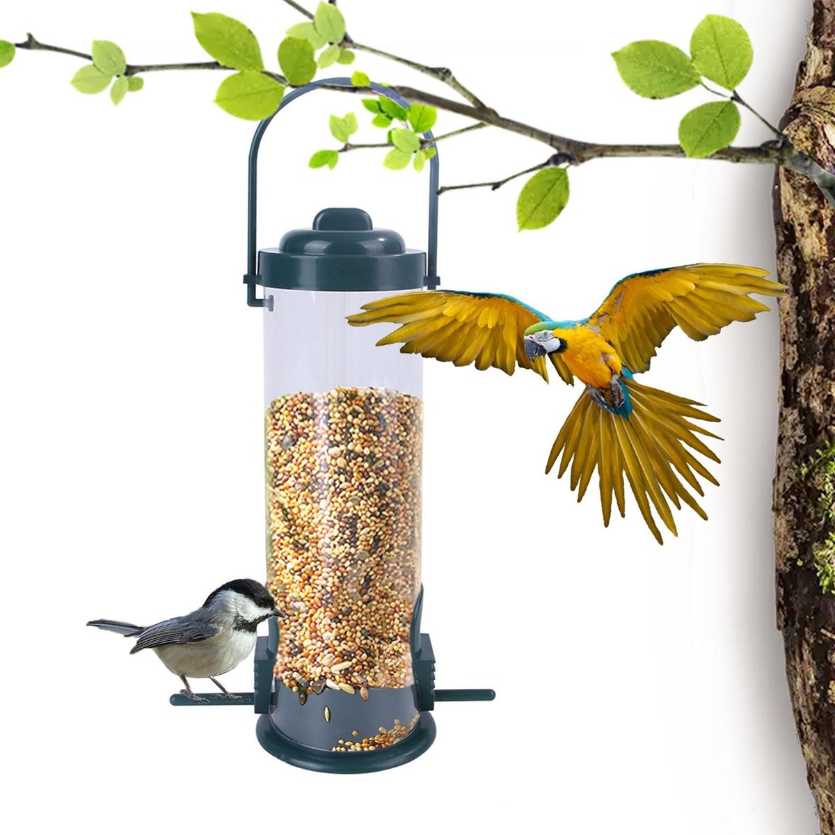 Tube Bird Feeders Hanging Wild Bird Feeder For Outdoors