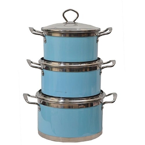 Coloured  Stainless Steel Cookware Set-6pcs