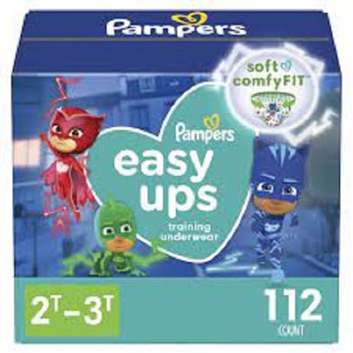 Easy Ups Diapers  Training Pants For Boys - Size 4 - 2t-3t - 112 Count - Giant Pack