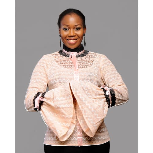 Bell Sleeve Lace Top - Nude