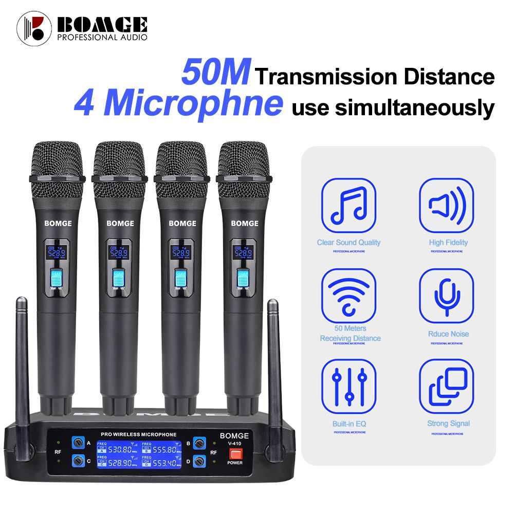 4-Channel Dynamic Wireless Microphone System