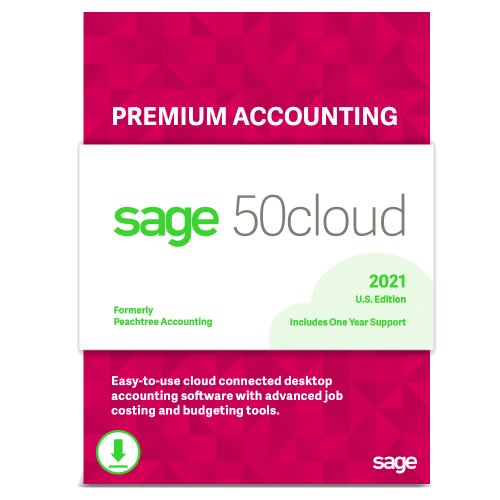 Sage 50 Premium Accounting Software 2021 License