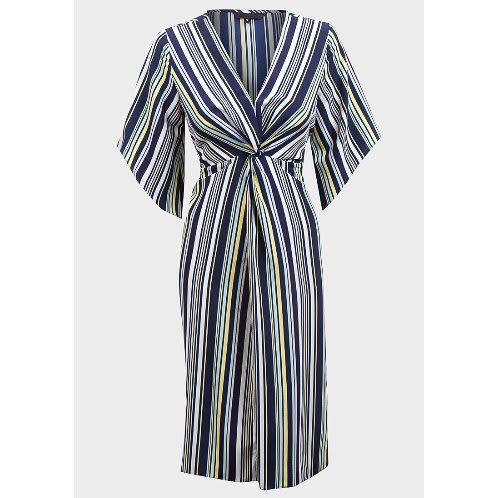 Ladies Multi Stripe Midi Dress