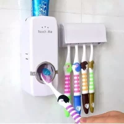 Toothpaste Dispenser & Tooth Brush Holder