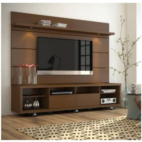 Contemporary TV Entertainment Center- Nut Brown