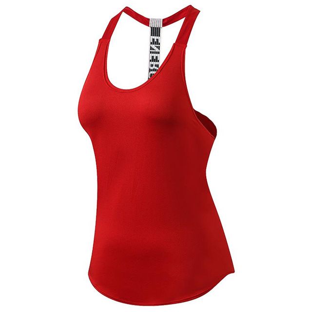 Women Yoga Shirts Base Layer S Sportswear Singlets Red 2_S
