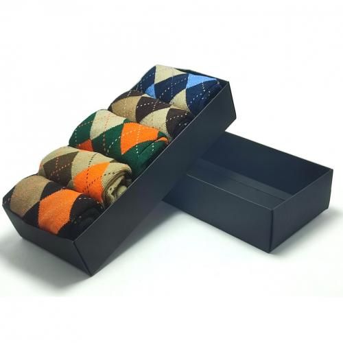 5 Set Men's Vintage Medium Length Socks With Box