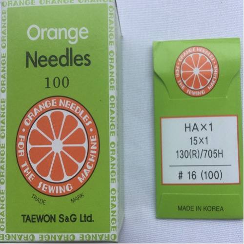 Orange Needles HA X 1 Size 16  - 100 Pieces Box