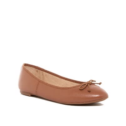 Ladies Plain Ballet Pumps - Brown